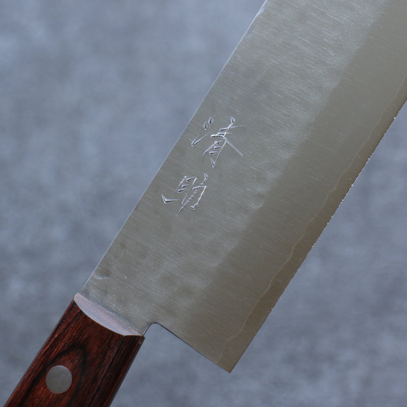 Seisuke VG1 Hammered Nakiri  165mm Mahogany Handle - Japannywholesale