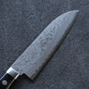 Seisuke VG10 Damascus Small Santoku  135mm Black Pakka wood Handle - Japannywholesale