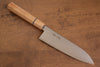 Seisuke VG10 Damascus Santoku  180mm White wood Handle - Japannywholesale