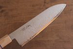 Seisuke VG10 Damascus Santoku  180mm White wood Handle - Japannywholesale