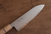 Seisuke VG10 Damascus Santoku  180mm White wood Handle - Japannywholesale