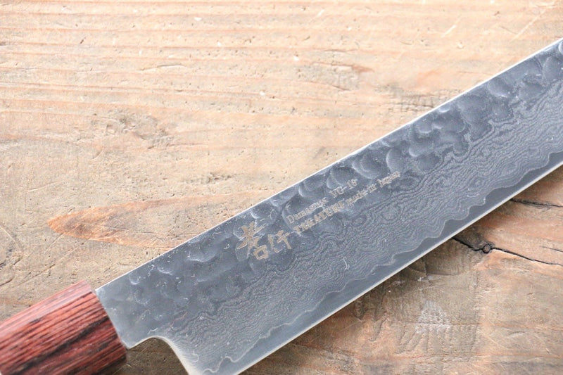 Sakai Takayuki VG10 33 Layer Damascus Sujihiki  240mm Keyaki (Japanese Elm) Handle - Japannywholesale