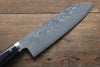 Yoshimi Kato VG10 Damascus Santoku  165mm with Black Pakka wood Handle with Saya - Japannywholesale