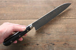 Yoshimi Kato VG10 Damascus Santoku  165mm with Black Pakka wood Handle with Saya - Japannywholesale