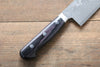 Yoshimi Kato VG10 Damascus Santoku  165mm with Black Pakka wood Handle with Saya - Japannywholesale