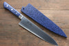 Seisuke Seiten Molybdenum Gyuto  210mm Blue Pakka wood Handle with Sheath - Japannywholesale