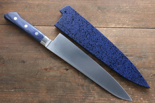 Seisuke Seiten Molybdenum Gyuto  210mm Blue Pakka wood Handle with Sheath - Japannywholesale