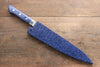 Seisuke Seiten Molybdenum Gyuto  210mm Blue Pakka wood Handle with Sheath - Japannywholesale