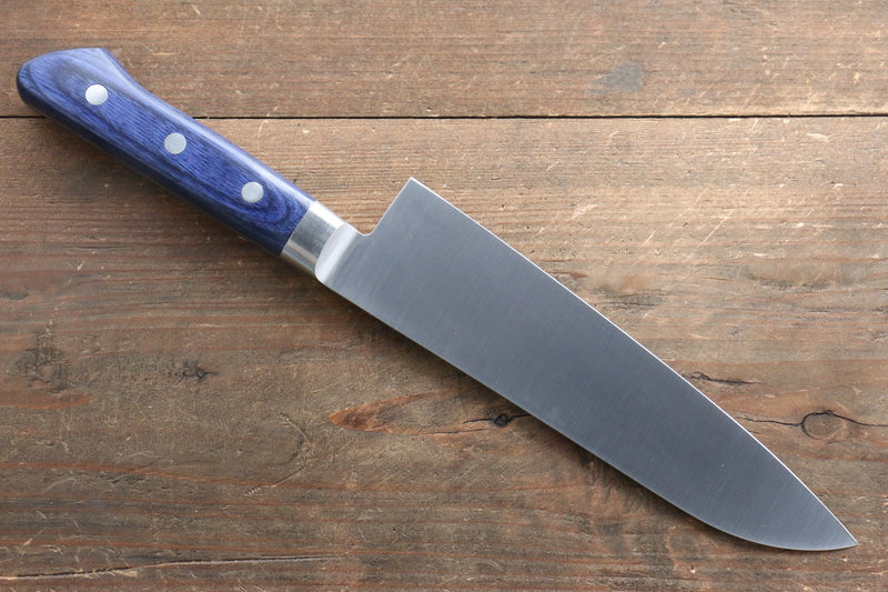 Seisuke Seiten Molybdenum Santoku  180mm Blue Pakka wood Handle with Sheath - Japannywholesale