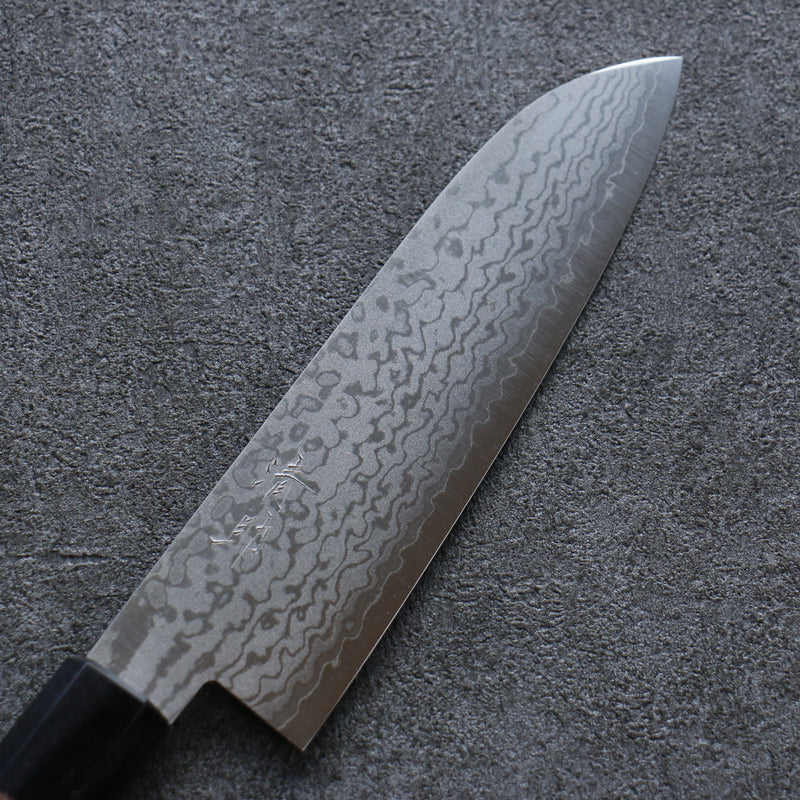 Seisuke VG10 Damascus Santoku  165mm Walnut Handle - Japannywholesale