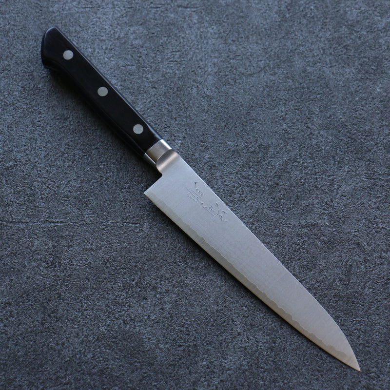 Seisuke VG10 Damascus Petty-Utility  150mm Black Pakka wood Handle - Japannywholesale