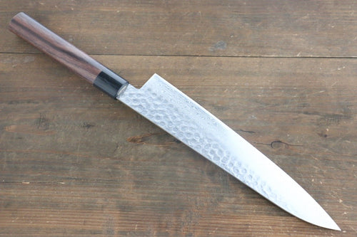 Sakai Takayuki AUS10 45 Layer Damascus Gyuto  240mm Shitan Handle - Japannywholesale