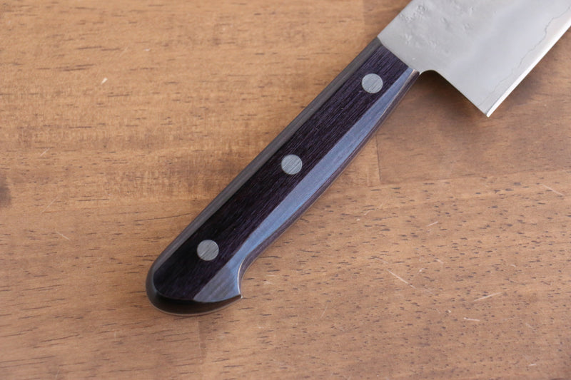 Seisuke Budou Silver Steel No.3 Nashiji Gyuto  210mm Purple Pakka wood Handle - Japannywholesale