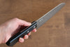 Nao Yamamoto VG10 Damascus Santoku  170mm Black Pakka wood Handle - Japannywholesale