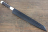 Sakai Takayuki Ginryu Honyaki Swedish Steel Mirrored Finish Kengata Yanagiba  300mm Ebony Wood Handle with Sheath - Japannywholesale