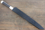 Sakai Takayuki Ginryu Honyaki Swedish Steel Mirrored Finish Kengata Yanagiba  300mm Ebony Wood Handle with Sheath - Japannywholesale