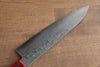 Nao Yamamoto VG10 Damascus Gyuto  180mm Red Pakka wood Handle - Japannywholesale