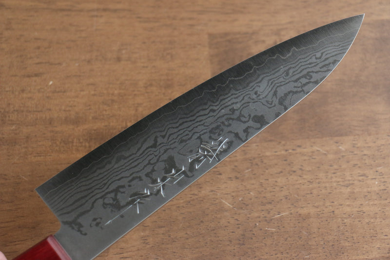 Nao Yamamoto VG10 Damascus Gyuto  180mm Red Pakka wood Handle - Japannywholesale