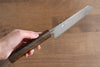 Seisuke Nami AUS10 Mirrored Finish Damascus Bunka  180mm Oak Handle - Japannywholesale