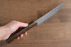 Seisuke Nami AUS10 Mirrored Finish Damascus Bunka  180mm Oak Handle - Japannywholesale