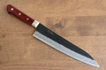 Seisuke Kuronashi Blue Super Nashiji Kurouchi Gyuto  210mm Red Pakka wood Handle - Japannywholesale