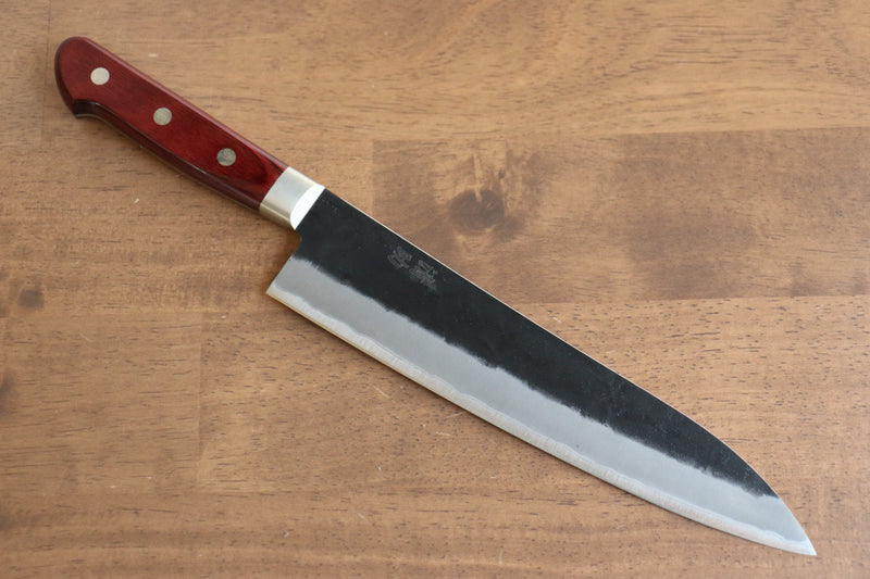 Seisuke Kuronashi Blue Super Nashiji Kurouchi Gyuto  210mm Red Pakka wood Handle - Japannywholesale