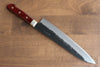 Seisuke Kuronashi Blue Super Nashiji Kurouchi Gyuto  210mm Red Pakka wood Handle - Japannywholesale