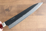 Seisuke Kuronashi Blue Super Nashiji Kurouchi Gyuto  210mm Red Pakka wood Handle - Japannywholesale