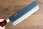 Seisuke Kuronashi Blue Super Nashiji Kurouchi Nakiri  165mm Red Pakka wood Handle - Japannywholesale