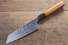 Yoshimi Kato Silver Steel No.3 Hammered Bunka  165mm with Brown Lacquered Handle - Japannywholesale