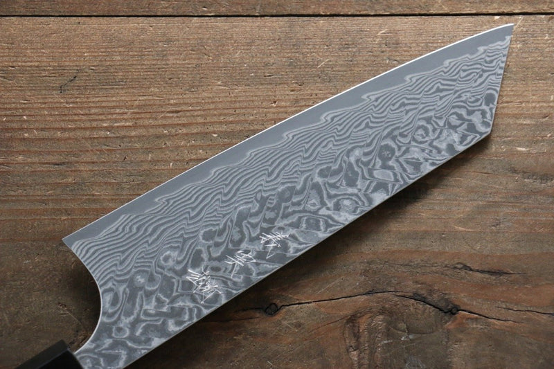 Yoshimi Kato SG2 Damascus Bunka  165mm with Black Lacquered Handle - Japannywholesale