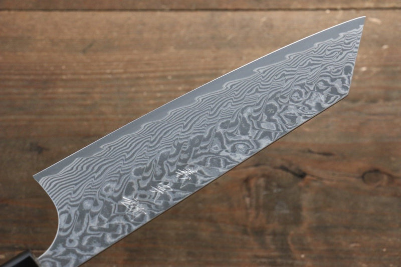 Yoshimi Kato SG2 Damascus Bunka  165mm with Black Lacquered Handle - Japannywholesale