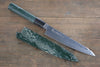 Sakai Takayuki VG10 33 Layer Damascus Hammered Petty-Utility  150mm Green Lacquered Handle with Sheath - Japannywholesale