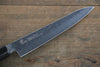 Sakai Takayuki VG10 33 Layer Damascus Hammered Petty-Utility  150mm Green Lacquered Handle with Sheath - Japannywholesale