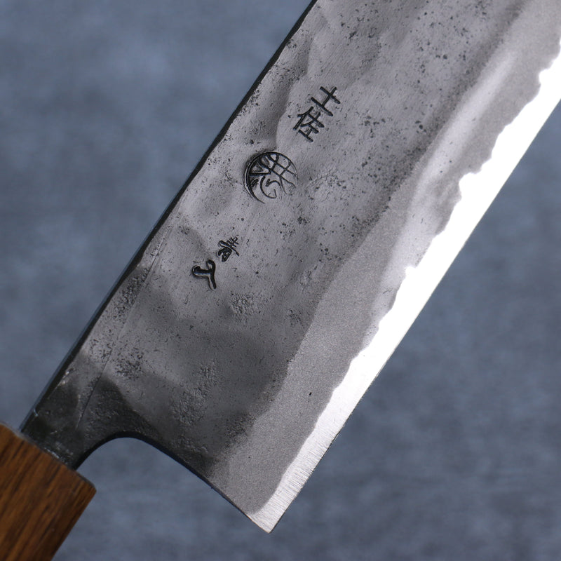 Kyohei  Shindo Blue Steel Black Finished Nakiri  170mm Live oak Lacquered Handle - Japannywholesale