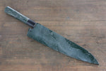 Sakai Takayuki VG10 33 Layer Damascus Hammered Gyuto  210mm Green Lacquered Handle with Sheath - Japannywholesale