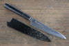 Sakai Takayuki VG10 33 Layer Damascus Hammered Petty-Utility  150mm Silver Dots Lacquered Handle with Sheath - Japannywholesale