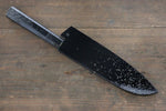 Sakai Takayuki VG10 33 Layer Damascus Hammered Santoku  170mm Silver Dots Lacquered Handle with Sheath - Japannywholesale