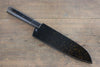 Sakai Takayuki VG10 33 Layer Damascus Hammered Santoku  170mm Gold Lacquered Handle with Sheath - Japannywholesale