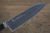 Sakai Takayuki VG10 33 Layer Damascus Hammered Santoku  170mm Gold Lacquered Handle with Sheath - Japannywholesale