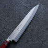 Seisuke Blue Super Migaki Finished Petty-Utility  145mm Red and Black Pakka wood Handle - Japannywholesale