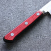 Seisuke Blue Super Migaki Finished Petty-Utility  145mm Red and Black Pakka wood Handle - Japannywholesale