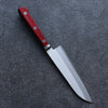 Seisuke Blue Super Migaki Finished Small Santoku  140mm Red and Black Pakka wood Handle - Japannywholesale