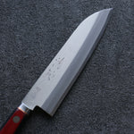 Seisuke Blue Super Migaki Finished Small Santoku  140mm Red and Black Pakka wood Handle - Japannywholesale