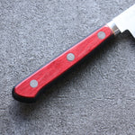 Seisuke Blue Super Migaki Finished Small Santoku  140mm Red and Black Pakka wood Handle - Japannywholesale