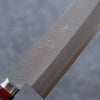 Seisuke Blue Super Migaki Finished Small Santoku  140mm Red and Black Pakka wood Handle - Japannywholesale