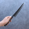 Shizu Gen VG10 Hammered Black Finished Gyuto  240mm Brown Pakka wood Handle - Japannywholesale