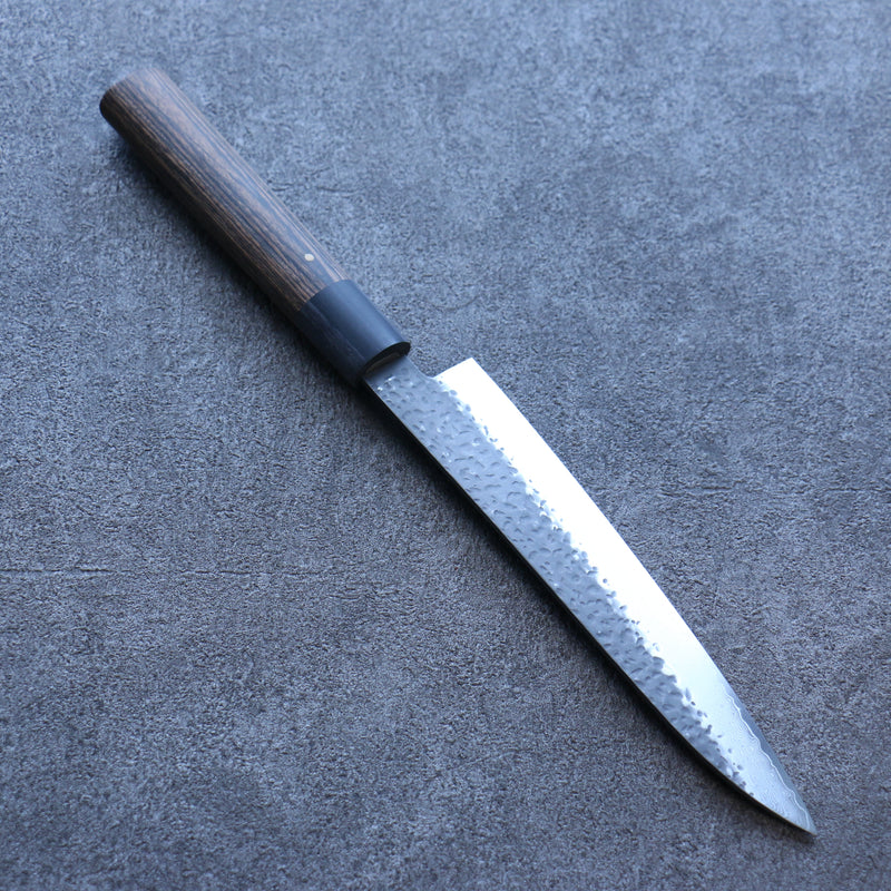 Shizu Gen VG10 Hammered Black Finished Gyuto  180mm Brown Pakka wood Handle - Japannywholesale