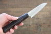 Takayuki Iwai Blue Steel No.2 Damascus Petty-Utility  110mm Shitan Handle - Japannywholesale