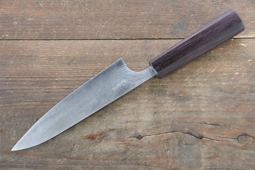 Nao Yamamoto VG10 Damascus Petty-Utility  130mm Shitan Handle - Japannywholesale